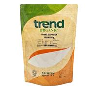 Trent Organic Rice Protein Powder (Ground) 500g - High Protein content(Over 80%) - Plant Based Vegan Protein, Unflavoured, Dairy Free, Non-GMO - Ideal for Shakes, Smoothies & Baking - Resealable Pouch