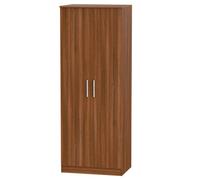 Trent Tall Plain Wardrobe In Noche Walnut (Ready Assembled)