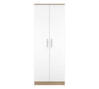 Trent Tall Plain Wardrobe In White Matt & Black Matt (Ready Assembled)