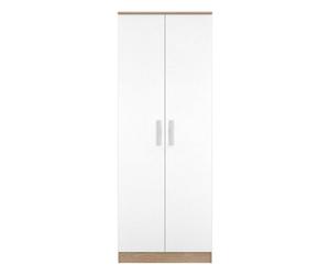 Trent Tall Plain Wardrobe In White Matt & Black Matt (Ready Assembled)