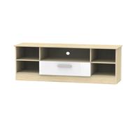 Ready Assembled 2 U Trent Wide 1 Drawer TV & Media Unit (Ready Assembled) in White Ready Assembled 2 U White
