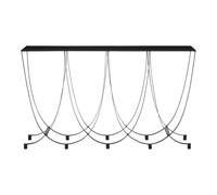 Trento Console Table - Black Glass