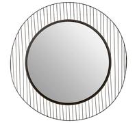 Trento Wall Mirror - Round - Black Linear