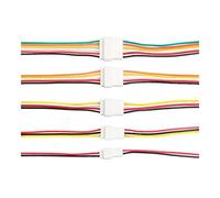 TRENTSNOOK 10PCS/set XH2.54 2/3/4/5/6 Pin Pitch 2.54mm Wire Cable Connector XH Plug Male & Female Battery Charging Cable 200MM Length 24AWG (Color : 6pin Famale)
