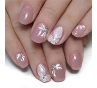TRENTSNOOK 24pcs Acrylic Press on nails MULTIPLE STYLES TO CHOOSE false nails Pressed Short Nails(W237)