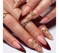 TRENTSNOOK 24pcs Semi-Handmade Fake Nails for Fall and Winter, Brown Leopard Print Press on nails,Everyday life or parties, dates can be any combination of beautiful fingertip ornaments(XE-90-52)