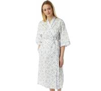Trenzeo Ladies Floral Poly Cotton Nightdress OR Dressing Gown - Wrap Robe Nightwear for Women Soft Lightweight Size 10-30 Sleepwear (UK, Numeric, 24, 26, Regular, Regular, Lalic Floral (Purple))