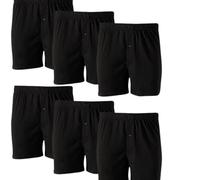 Trenzeo Men’s Boxer Shorts 6 Pack - Soft Cotton Stretch Underpants, Loose Fit with Button Fly, Comfortable & Breathable Underwear (UK, Alpha, One Size, Regular, Regular, 5XL, Black- 6 Pack)