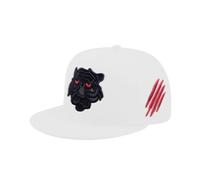 Trenzeo Men’s Lion Embroidery Snapback Cap - Adjustable Flat Peak Baseball Hat | 5-Panel Casual Outdoor Cap (UK, Alpha, One Size, White, Cap)