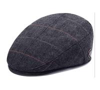 Trenzeo Newsboy Cap, Adjustable Flat Hat, One Size Adjustable & Foldable Ivy Cap,Stylish & Comfortable for All Season (UK, Alpha, One Size, Grey Check, Pack of one)