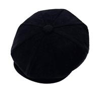 Trenzeo Wool Newsboy Hat, Classic Baker Boy Cap, Black, Vintage Style Flat Cap for Men and Women (UK, Alpha, XXL, Standard, Black)