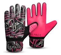 Trepace SPORTS Football Goalkeeper Gloves For Boys Kids Youth Children Soccer Goalie Goalkeeping Glove with Grip Palms (Pink, 2)