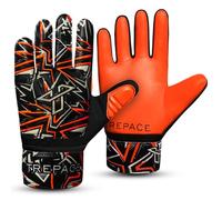 Trepace Sports Football Goalkeeper Gloves For Boys Kids Youth Children Soccer Goalie Goalkeeping Glove with Grip Palms (Orange, 2)