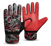 Trepace SPORTS Football Goalkeeper Gloves For Boys Kids Youth Children Soccer Goalie Goalkeeping Glove with Grip Palms (Red, 5)