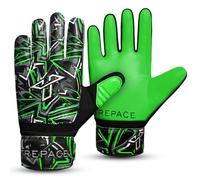 Trepace SPORTS Football Goalkeeper Gloves For Boys Kids Youth Children Soccer Goalie Goalkeeping Glove with Grip Palms (Green, 6)