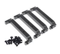 TREPMEUN 4pcs alloy Chassis Brace chassis frame block for ECX 1-12 for Bar-rage 1-18 for Tem-per 1-10 for RGT 136100 and for FTX for Out-back crawler parts(Schwarz)