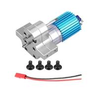 TREPMEUN Speed Change Gear Box Metal Gearbox with 370 Brush Motor Anodizing Treatment for Heatsink and Mount Base for WPL 1633 RC Car(Silver)