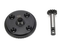 TREPMEUN Super heavy duty 40crmo F/R 13T Differential Pinion gear diff gear and Diff Ring Gear 43T for 1-8 Losi for LMT RC car Upgrded part