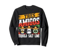 Tres Amigos Tequila Salt Lime Proud Mexican Mom Dad Costume Sweatshirt