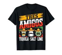 Tres Amigos Tequila Salt Lime Proud Mexican Mom Dad Costume T-Shirt