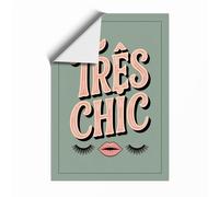 Très Chic Retro Unframed Wall Art Print A4 (29.7×21cm), Wall Decor for Living Room, Bedroom, Office & Home, Art Gift
