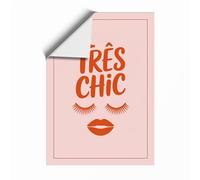 Très Chic Typography Unframed Wall Art Print A2 (59.4×42cm), Wall Decor for Living Room, Bedroom, Office & Home, Art Gift