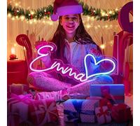 Trescreyo Custom Neon Name Signs, Large Personalised Led Neon Lights Up Sign Customizable for Wall Bedroom Decor, Wedding Party Gift for Kids, Bar Shop Logo Customised Neon Lights