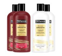 TRESemmé 2x Shampoo & 2x Conditioner Bundle 680ml Each | Keratin Smooth Hair Care Set | Anti-Frizz, Smoothing & Nourishing Formula with Keratin & Marula Oil for Sleek, Shiny, Manageable Hair