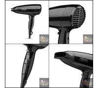 TRESemme Fast Dry 2000W Hair Dryer - Super Compact & Lightweight, Quick Drying, 3 Heat & 2 Speed Settings Plus Cool Shot, Black, 9142TU