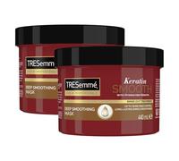 TRESemmé Keratin Smooth Deep Smoothing Mask rinse-out hair treatment with hydrolysed keratin for soft, shiny, frizz-free hair 440 ml, Pack of 2