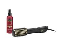 TRESemmé Keratin Smooth Marula Smooth Volume Hot Air Styler - 800W Power, Keratin & Marula Oil, Two Heat Settings - Black/Gold, 2776BU
