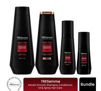 TRESemme Keratin Smooth Shampoo, Conditioner, Oil & Spray Hair Care Bundle Set