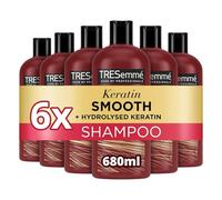 TRESemmé Keratin Smooth Shampoo hair care product with hydrolysed keratin for 72h frizz control, smoothness & shine 6x 680 ml