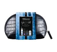 TRESemmé Perfect Hair On-The-Go including Freeze Hold Hairspray with a small faux croc black wash bag Festive Gift Set for Women 4 piece