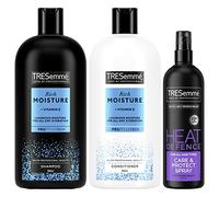 TRESemme Rich Moisture Shampoo, Conditioner & Heat Defence Spray Care + Styling Regime Bundle 3 Piece
