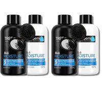 Tresemme Shampoo & Conditioner Bundle (100ml Each) with BVO Luxe Folding Brush - Complete Tresemme Mini Shampoo and Conditioner Travel Size Set (Pack of 2)