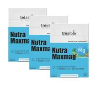 Trèsible High Strength Magnesium Supplement | Nutra Maxmag 84 Tablets | Muscle & Bone Health, Nerve Function & Energy Support | Vegetarian, Gluten Free | Pack of 3 (28 Tabs Per Pack) (3)