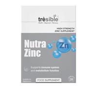 Trèsible High Strength Zinc Supplement | Nutra Zinc 28 Tablets | Immunity, Reproduction, Healthy Growth, Hair, Skin and Nails | Vegetarian, Gluten Free, Halal | No Synthetic Binders/Coating