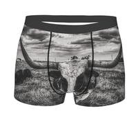 TRESILA Black And White Cow/Boxer Shorts Mens, Breathable, Comfort Fit Boxer Trunks, Stretch Boxer Briefs, Soft Fabric Mens Everyday Underwear Trunks