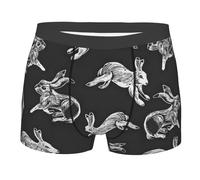 TRESILA Bunny Rabbit/Boxer Shorts Mens, Breathable, Comfort Fit Boxer Trunks, Stretch Boxer Briefs, Soft Fabric Mens Everyday Underwear Trunks