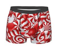 TRESILA Candy Canes/Boxer Shorts Mens, Breathable, Comfort Fit Boxer Trunks, Stretch Boxer Briefs, Soft Fabric Mens Everyday Underwear Trunks