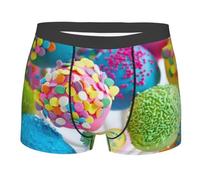 TRESILA Colorful Candy/Boxer Shorts Mens, Breathable, Comfort Fit Boxer Trunks, Stretch Boxer Briefs, Soft Fabric Mens Everyday Underwear Trunks