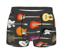 TRESILA Colorful Guitars/Boxer Shorts Mens, Breathable, Comfort Fit Boxer Trunks, Stretch Boxer Briefs, Soft Fabric Mens Everyday Underwear Trunks
