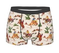 TRESILA Cowboy Ride Horse/Boxer Shorts Mens, Breathable, Comfort Fit Boxer Trunks, Stretch Boxer Briefs, Soft Fabric Mens Everyday Underwear Trunks