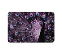 TRESILA Doormat For Indoor And Outdoor Anti-Skid Super Absorbent Entrance Rug Floor Mat Front Back Door Mat 40x60cm - Purple Peacock