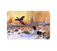 TRESILA Doormat For Indoor And Outdoor Anti-Skid Super Absorbent Entrance Rug Floor Mat Front Back Door Mat 40x60cm - Dog Catching Pheasant