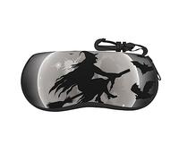 TRESILA Glasses Case Sunglasses Case Soft Neoprene Zipper Eyeglass Pouch Box Portable Travel Spectacle Bag For Men Women Work - Halloween Witch