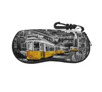 TRESILA Glasses Case Sunglasses Case Soft Neoprene Zipper Eyeglass Pouch Box Portable Travel Spectacle Bag For Men Women Work - City Train