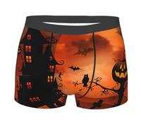 TRESILA Happy Halloween/Boxer Shorts Mens, Breathable, Comfort Fit Boxer Trunks, Stretch Boxer Briefs, Soft Fabric Mens Everyday Underwear Trunks