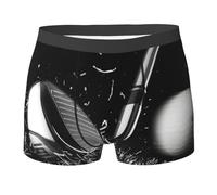 TRESILA Men'S Boxer Briefs Comfort Fit Boxer Trunks Stretch Boxer Shorts Soft Men'S Underwear Trunks/Black And White Golf